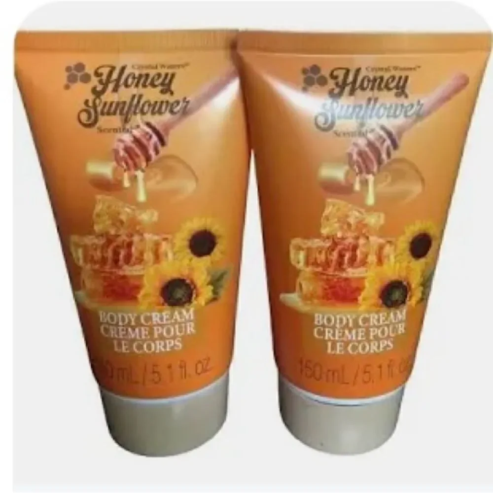 💥Crystal Waters 💦 Honey 🍯 Sunflower Scented Body Cream 150mL/5.1 Fl .OZ .